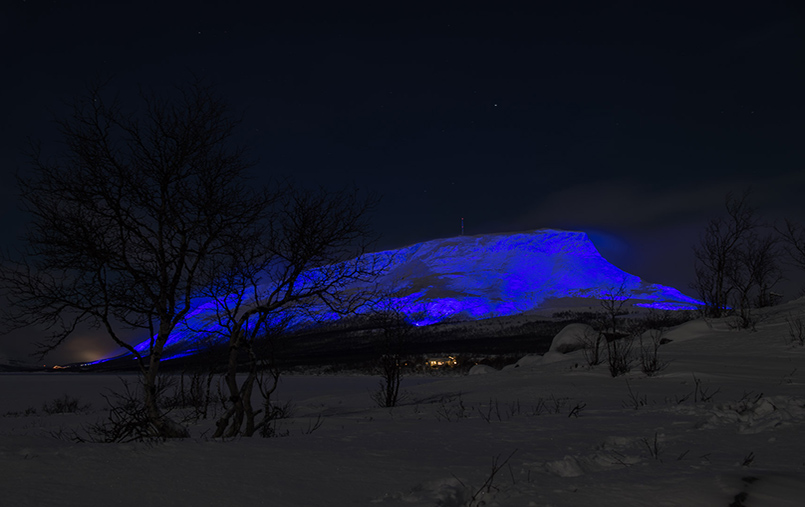 Luminous Finland 100 by Kari Kola at Saana Fell in Kilpisjarvi, Finland.